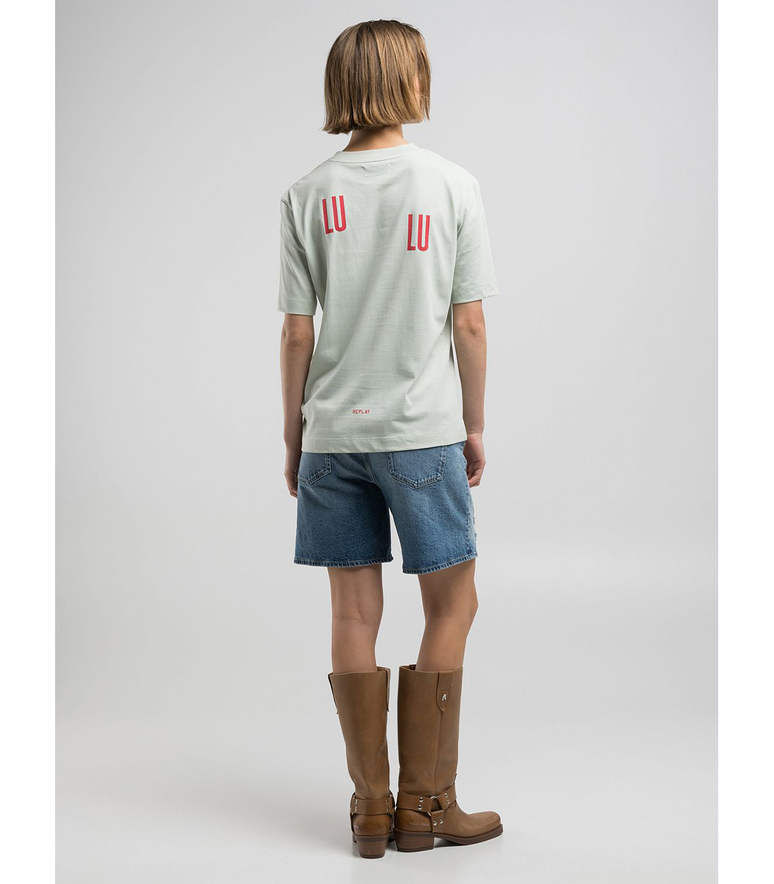 BOXフィット オープンエンドジャージープリントTシャツ 詳細画像 ライトミント 3